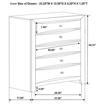 Briana Chest in Black - Coaster Furniture