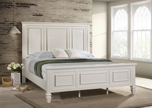 Sandy Beach E King Bed in Cream White - Coaster Furniture