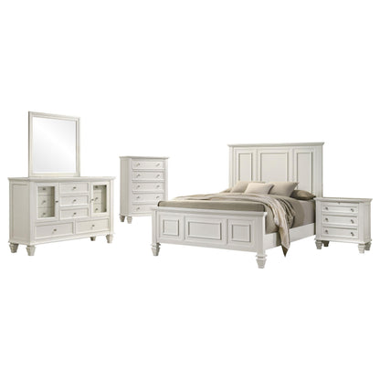 Sandy Beach C King Bed 5-Piece Set in Cream White - Coaster Furniture