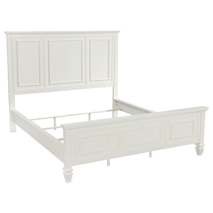 Sandy Beach C King Bed 5-Piece Set in Cream White - Coaster Furniture