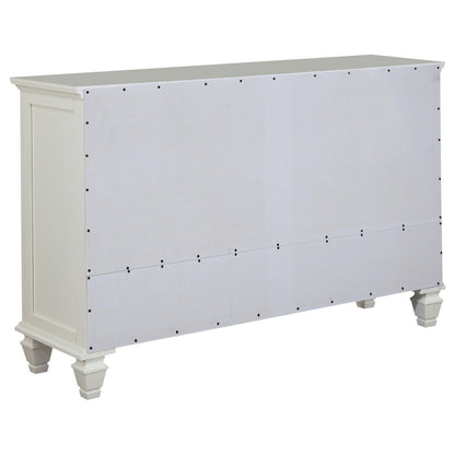 Sandy Beach C King Bed 5-Piece Set in Cream White - Coaster Furniture