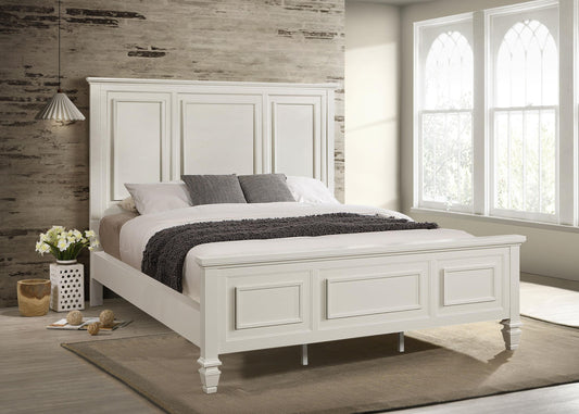 Sandy Beach C King Bed in Cream White - Coaster Furniture