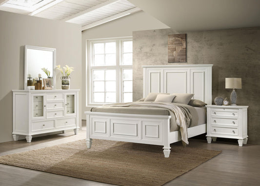 Sandy Beach Queen 4-Piece Set in Cream White - Coaster Furniture