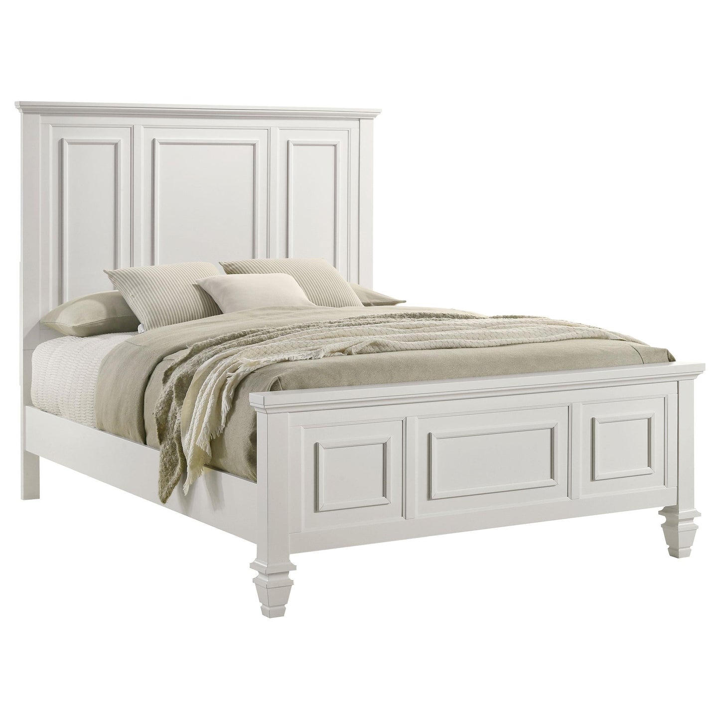 Sandy Beach Queen Bed in Cream White - Coaster Furniture