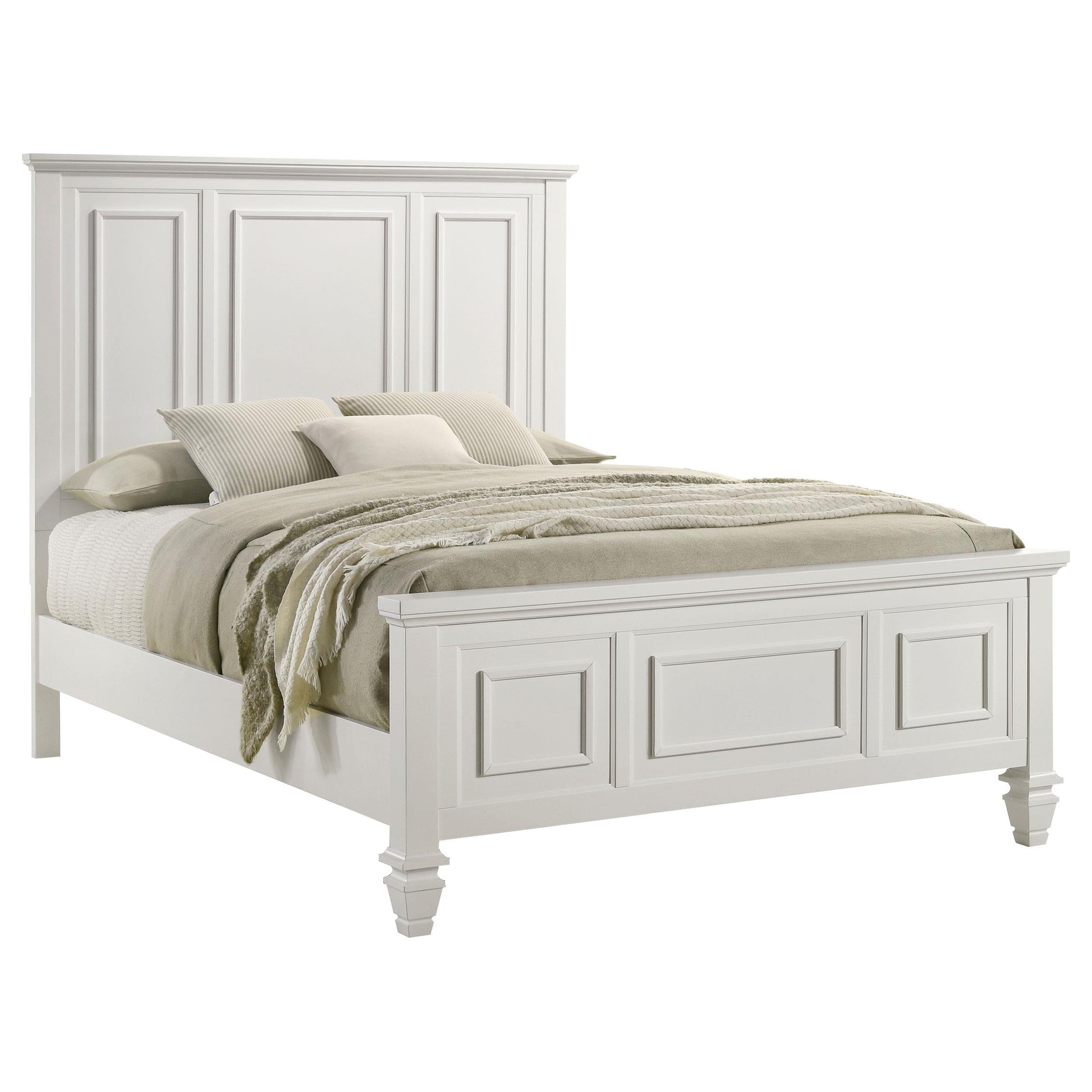 Sandy Beach Queen Bed in Cream White - Coaster Furniture