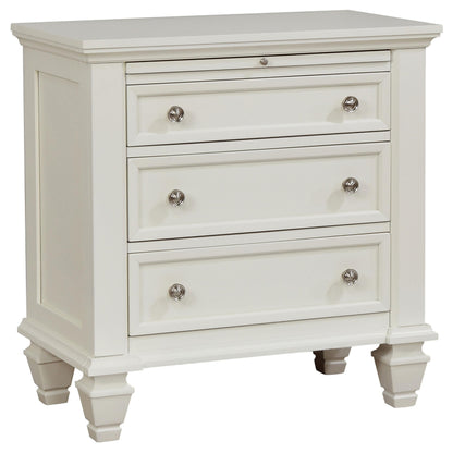 Sandy Beach Nightstand in Cream White - Coaster Furniture