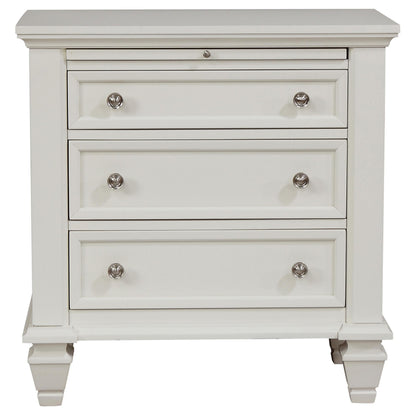 Sandy Beach Nightstand in Cream White - Coaster Furniture