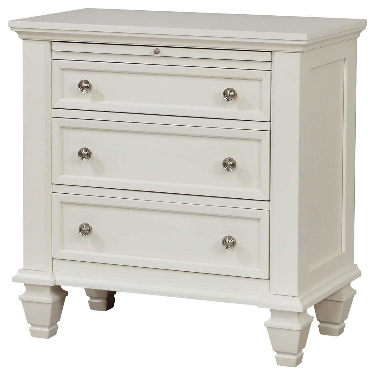 Sandy Beach Nightstand in Cream White - Coaster Furniture