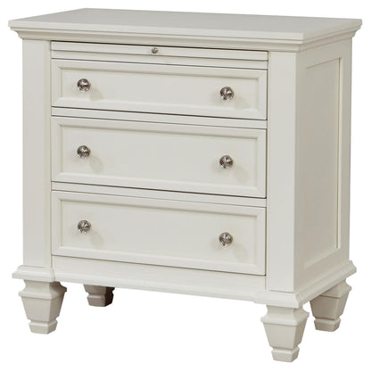 Sandy Beach Nightstand in Cream White - Coaster Furniture