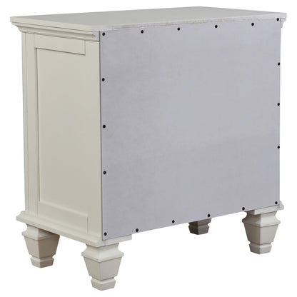 Sandy Beach Nightstand in Cream White - Coaster Furniture