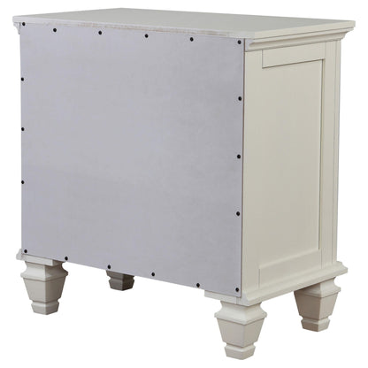 Sandy Beach Nightstand in Cream White - Coaster Furniture