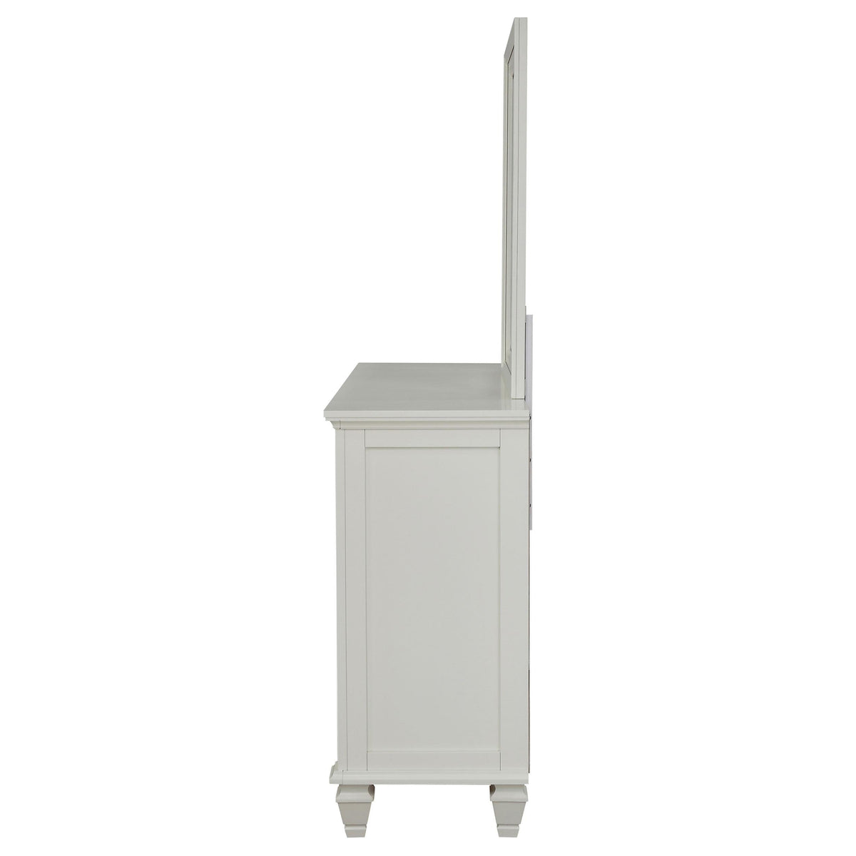 Sandy Beach Dresser With Mirror in Cream White - Coaster Furniture