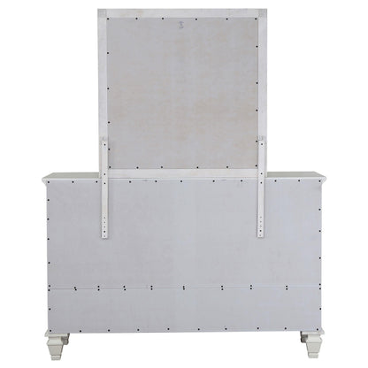Sandy Beach Dresser With Mirror in Cream White - Coaster Furniture