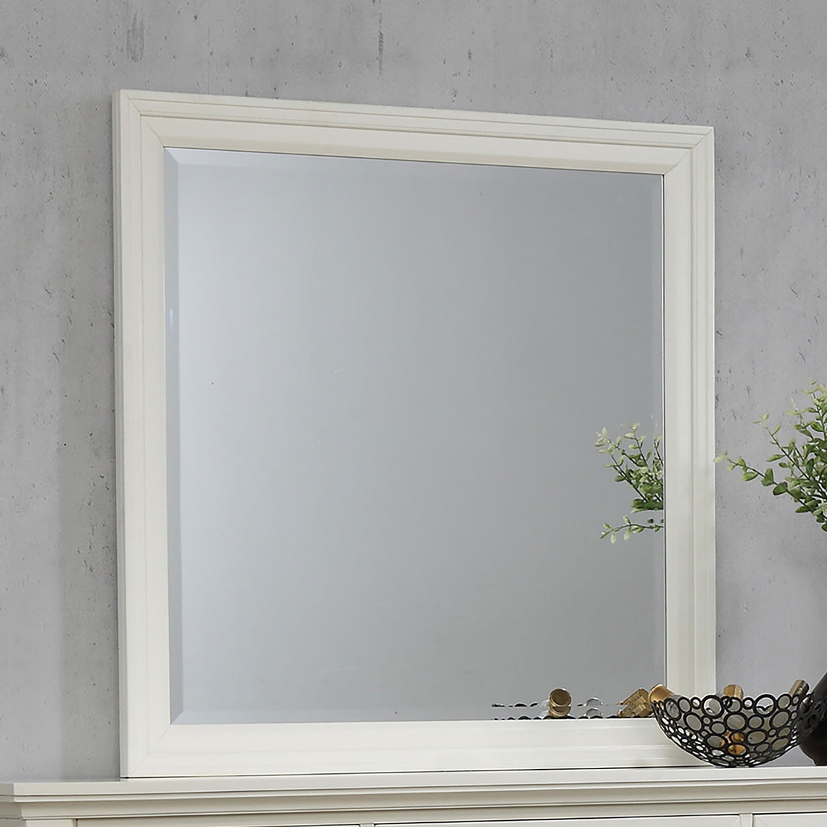 Sandy Beach Dresser Mirror in Cream White - Coaster Furniture