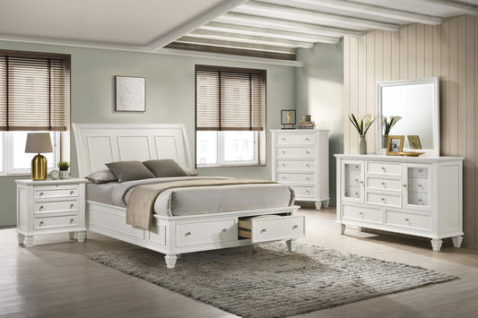 Sandy Beach E King 5-Piece Set in Cream White - Coaster Furniture