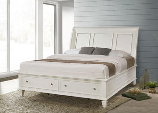 Sandy Beach E King Bed in Cream White - Coaster Furniture