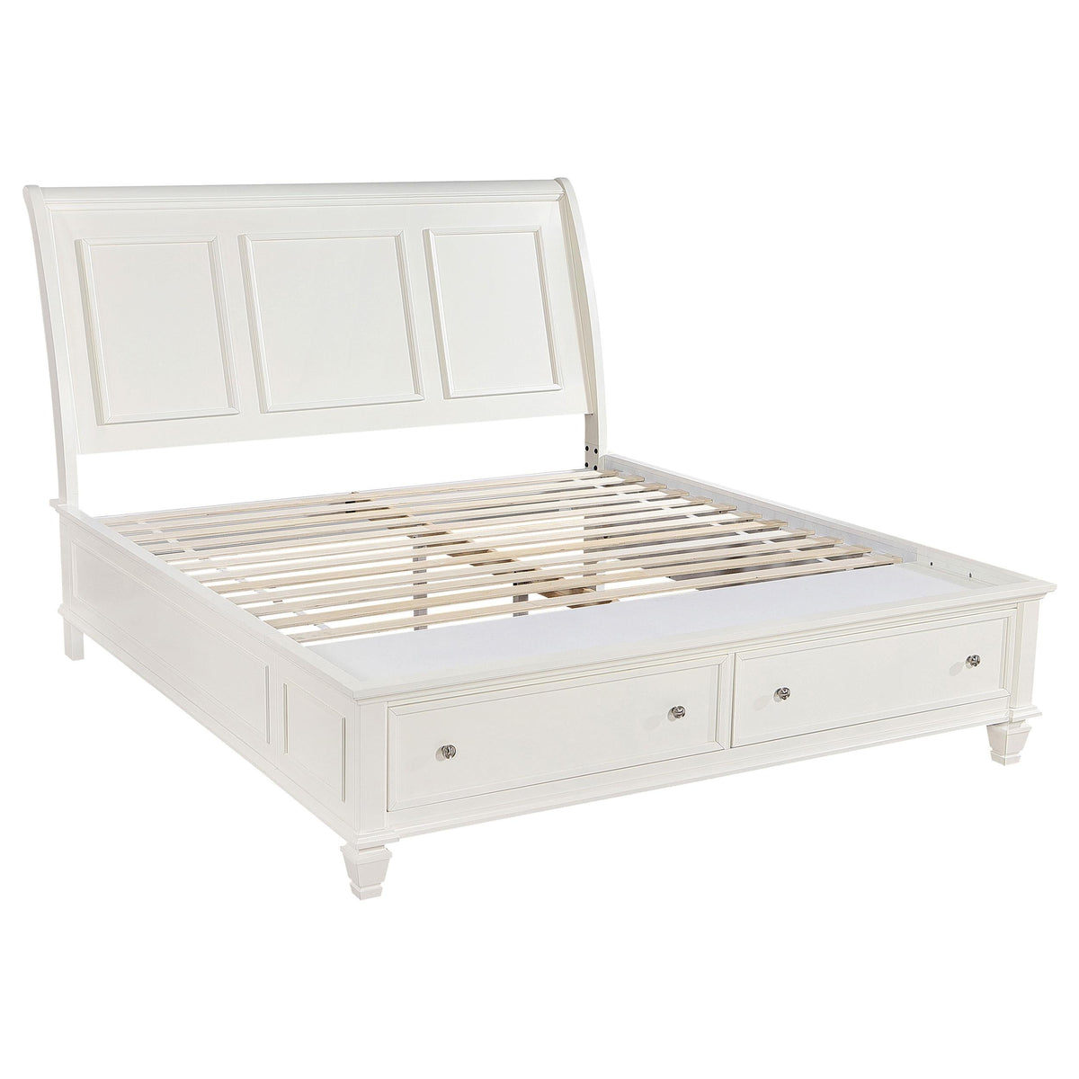 Sandy Beach E King Bed in Cream White - Coaster Furniture