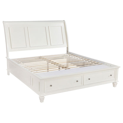 Sandy Beach E King Bed in Cream White - Coaster Furniture