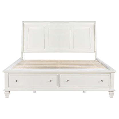 Sandy Beach E King Bed in Cream White - Coaster Furniture