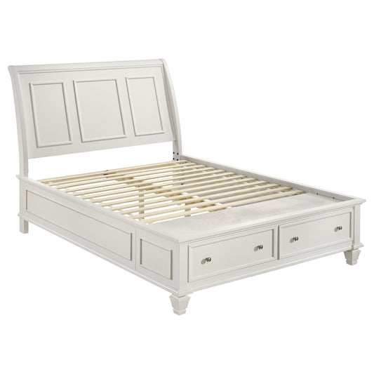 Sandy Beach Queen Bed in Cream White - Coaster Furniture
