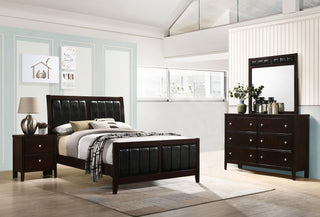 Carlton Bed 4-Piece Set in Cappuccino