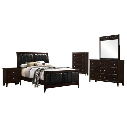 Carlton Bed 5-Piece Set in Cappuccino
