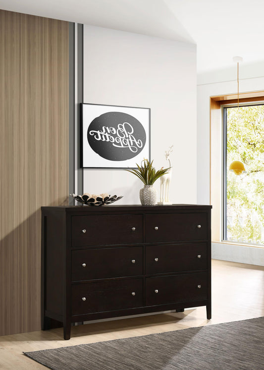 Carlton Dresser in Cappuccino - Coaster Furniture