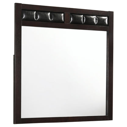 Carlton Dresser Mirror in Cappuccino - Coaster Furniture