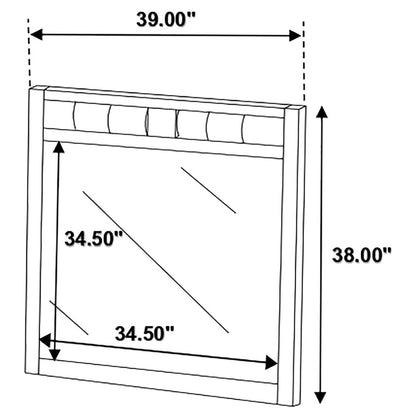 Carlton Dresser Mirror in Cappuccino - Coaster Furniture