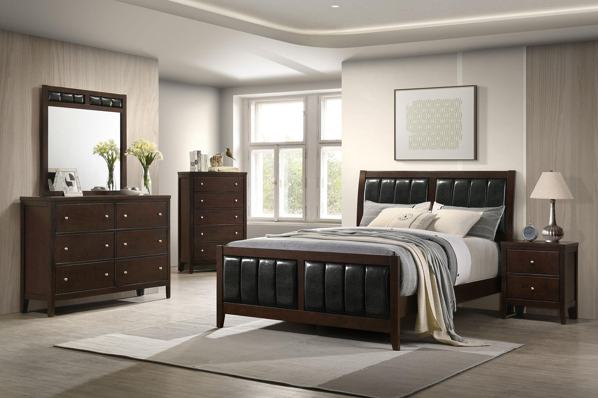 Carlton Dresser Mirror in Cappuccino - Coaster Furniture