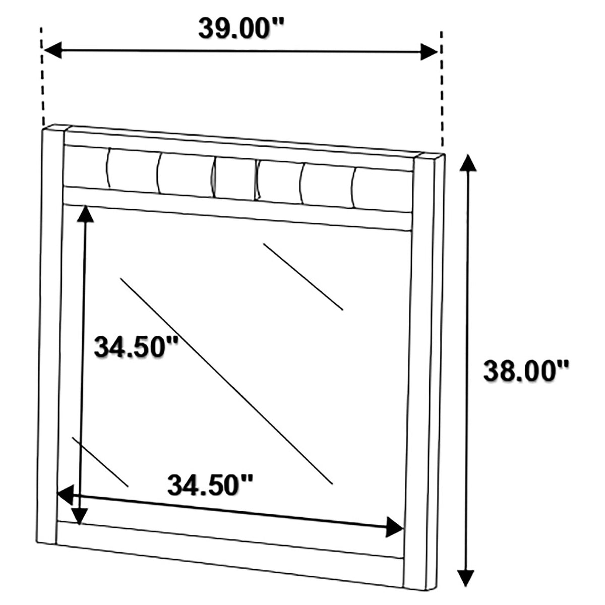 Carlton Dresser Mirror in Cappuccino - Coaster Furniture