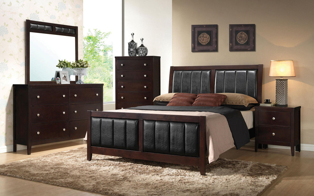 Carlton Dresser Mirror in Cappuccino - Coaster Furniture