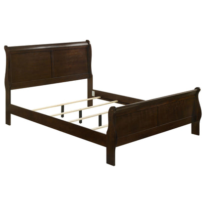 Louis Philippe Full Bed 4-Piece Set - Cappuccino