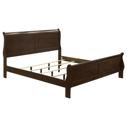 Louis Philippe Eastern King Bed 4-Piece Set - Cappuccino