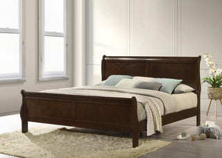 Louis Philippe E King Bed - Cappuccino