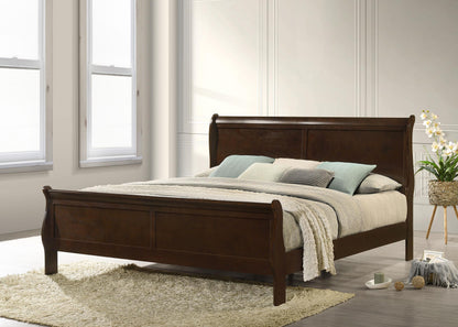 Louis Philippe E King Bed - Cappuccino