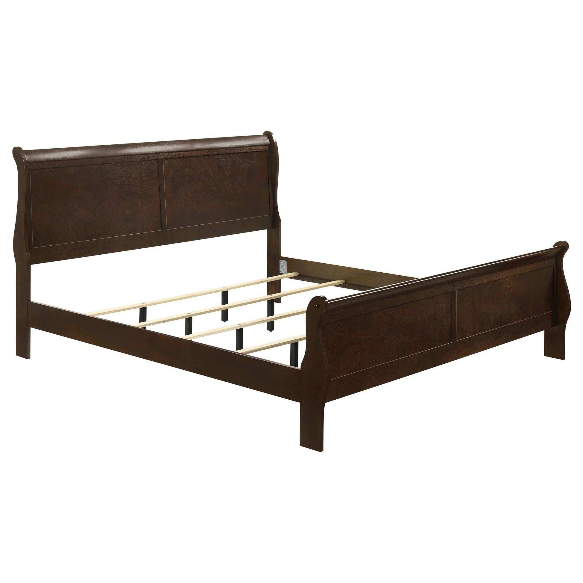 Louis Philippe E King Bed - Cappuccino