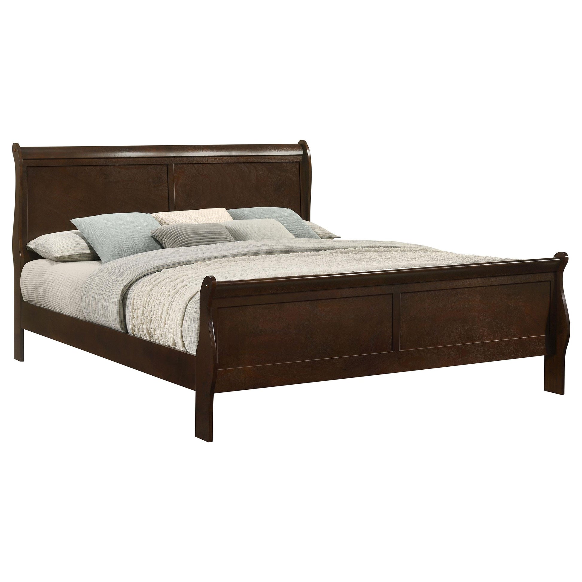 Louis Philippe E King Bed - Cappuccino