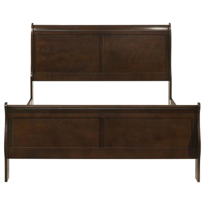Louis Philippe Queen Bed - Cappuccino
