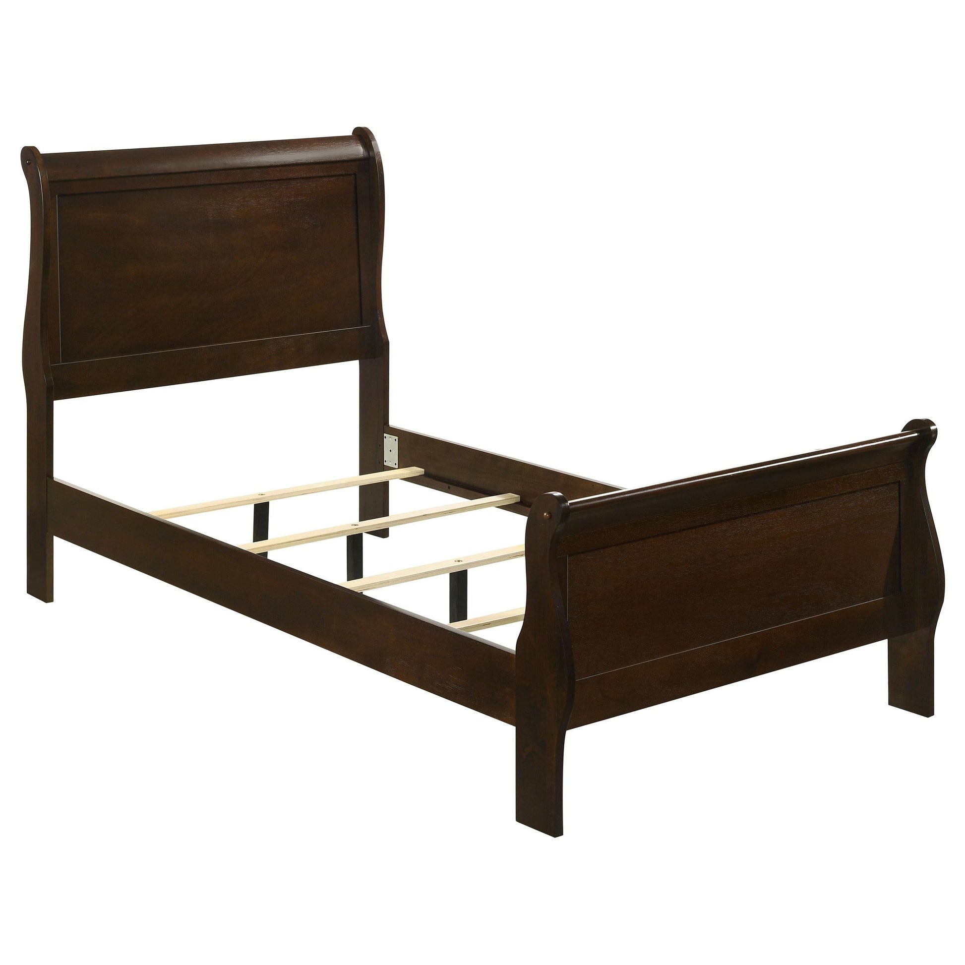 Louis Philippe Twin Bed 4-Piece Set - Cappuccino