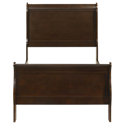 Louis Philippe Twin Bed - Cappuccino