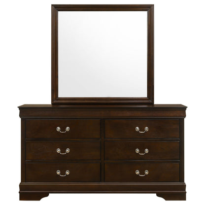 Louis Philippe Dresser With Mirror - Cappuccino