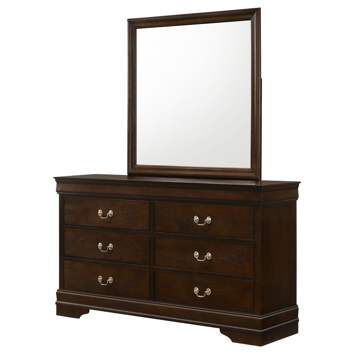 Louis Philippe Dresser With Mirror - Cappuccino