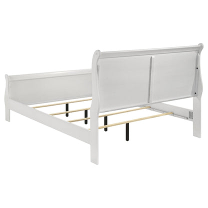 Louis Philippe Bed 5-Piece Set in White