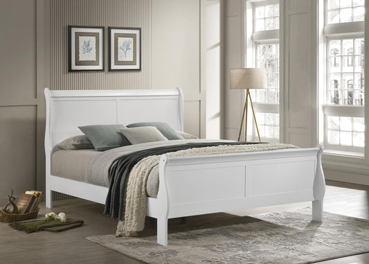 Louis Philippe Full Bed - White