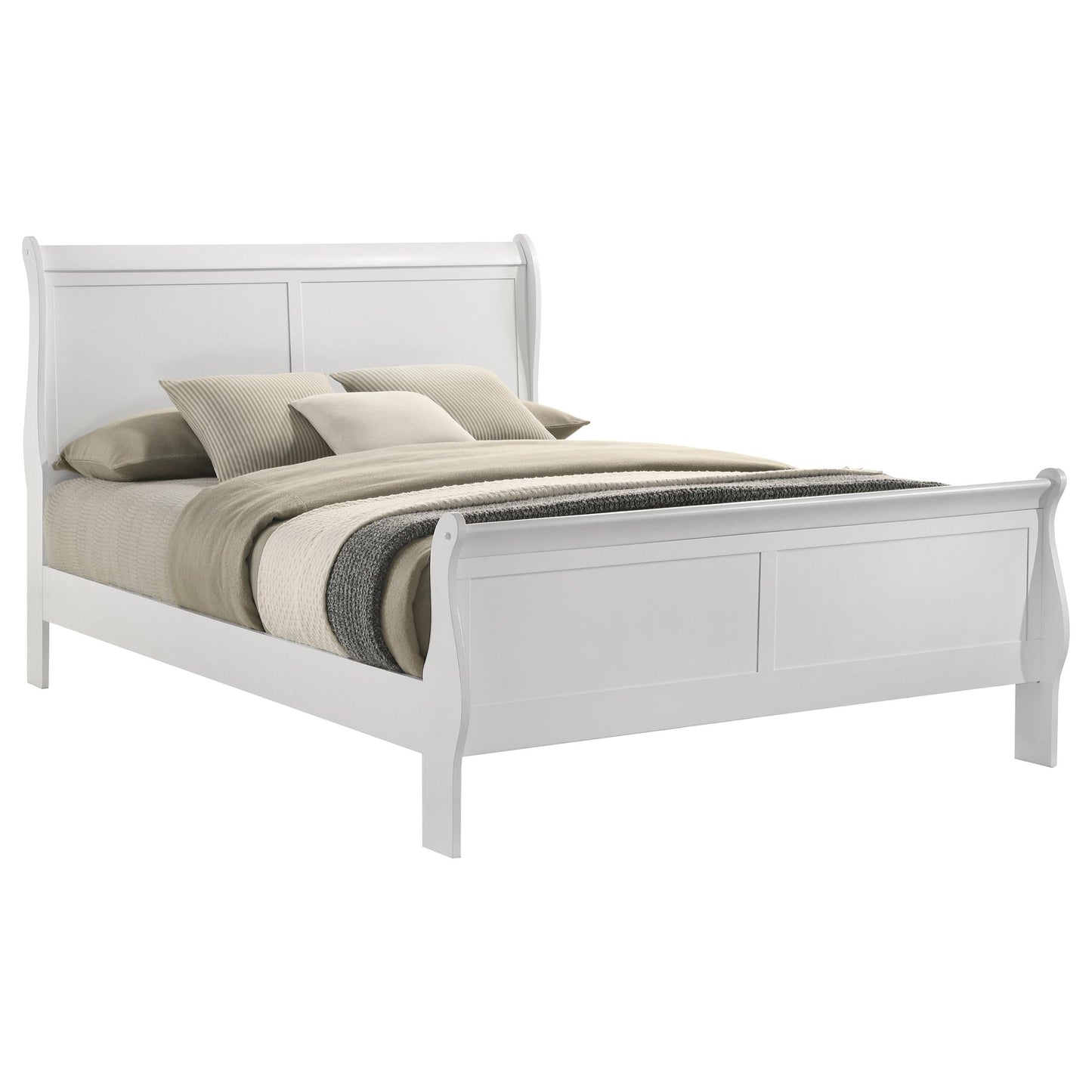Louis Philippe Full Bed - White