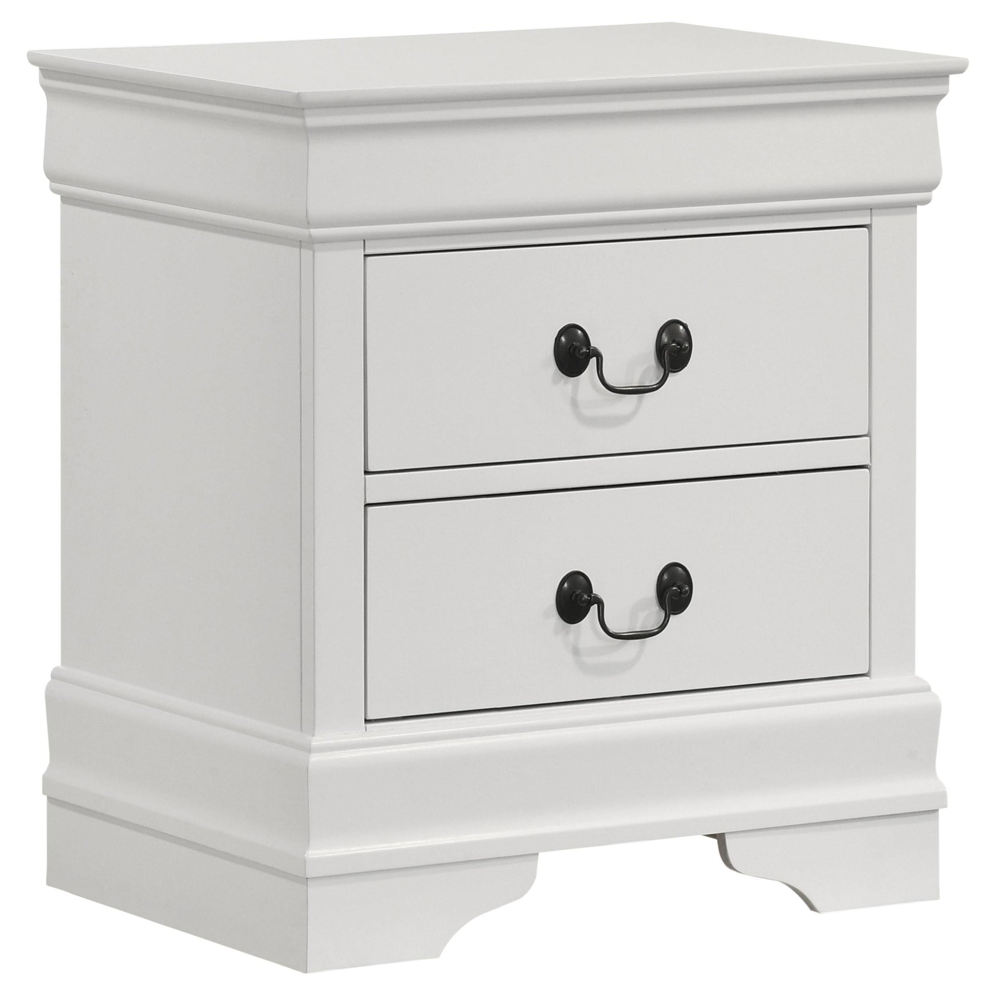 Louis Philippe Bed 5-Piece Set in White