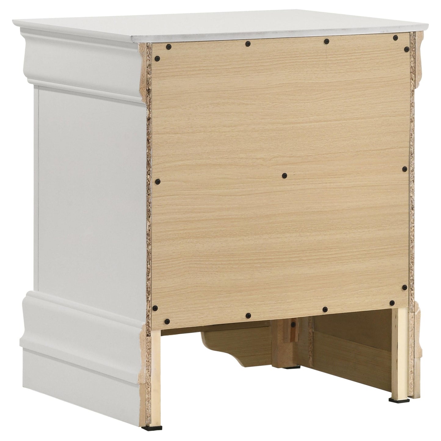 Louis Philippe Bed 5-Piece Set in White
