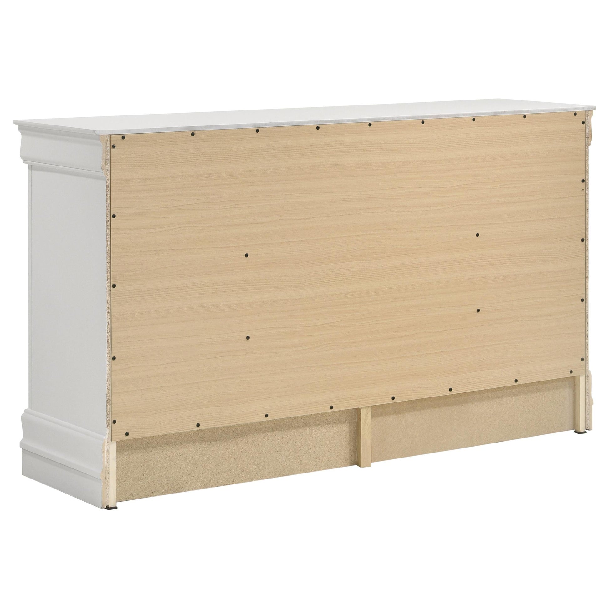 Louis Philippe Bed 5-Piece Set in White