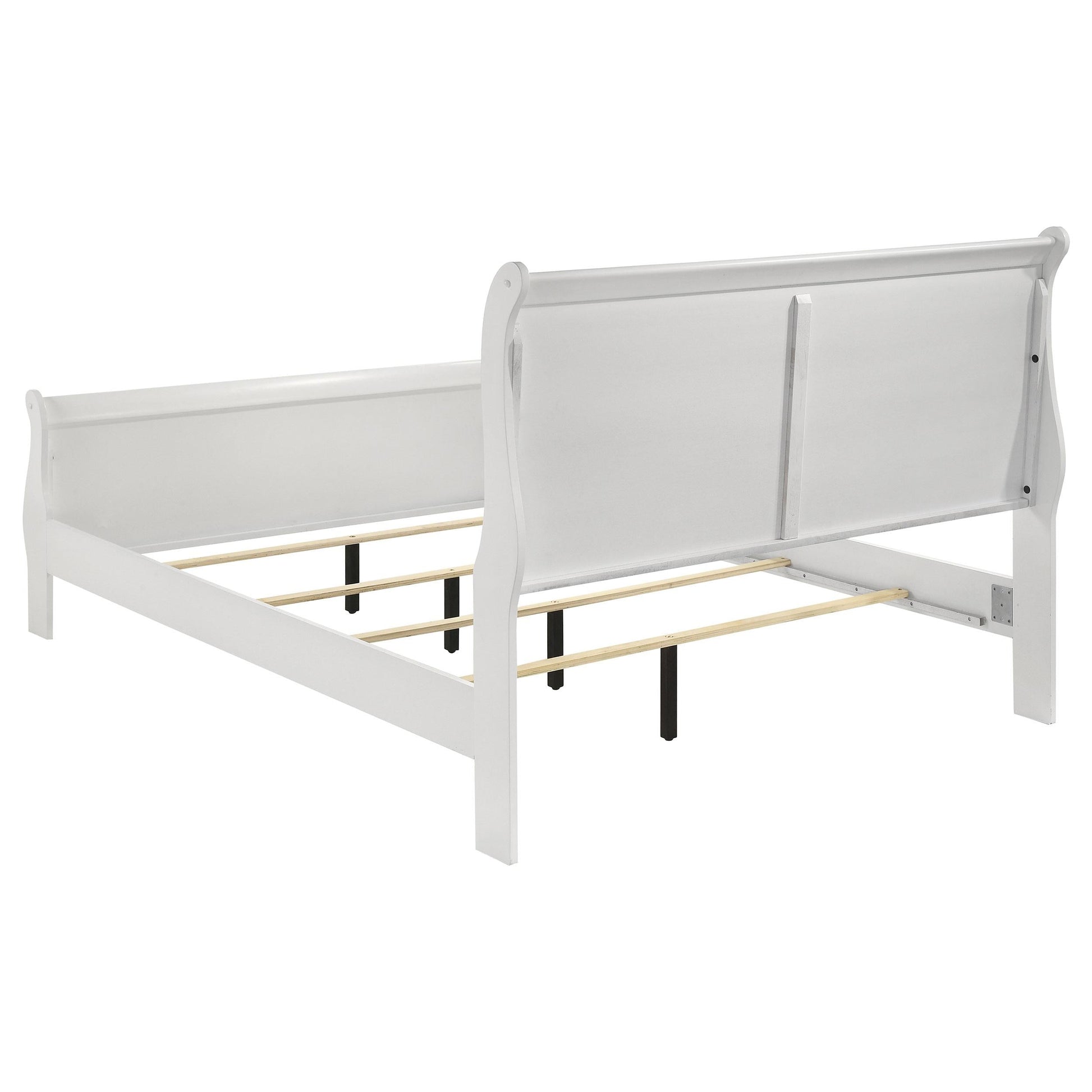 Louis Philippe Queen Bed - White